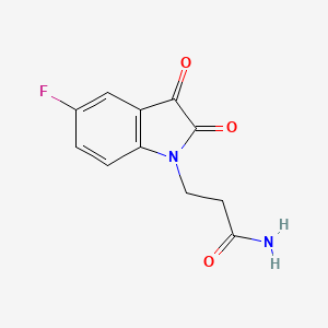 3-(5-Fluoro-2,3-dioxoindol-1-yl)propanamide