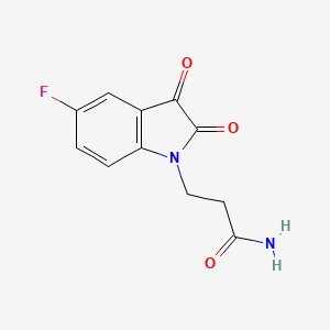 molecular formula C11H9FN2O3 B3008926 3-(5-Fluoro-2,3-dioxoindol-1-yl)propanamide CAS No. 1094323-12-2