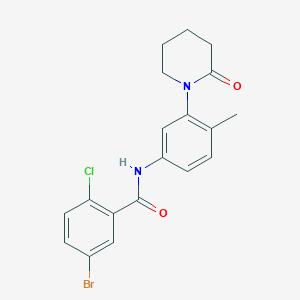 molecular formula C19H18BrClN2O2 B3008932 5-bromo-2-chloro-N-[4-methyl-3-(2-oxopiperidin-1-yl)phenyl]benzamide CAS No. 941919-37-5