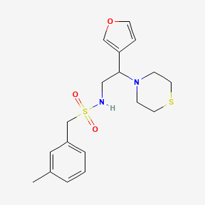 N-(2-(furan-3-yl)-2-thiomorpholinoethyl)-1-(m-tolyl)methanesulfonamide