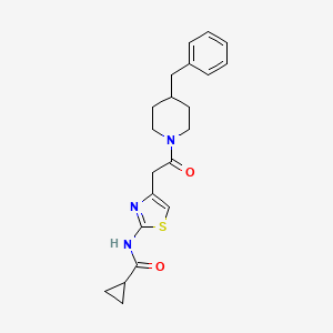 N-(4-(2-(4-benzylpiperidin-1-yl)-2-oxoethyl)thiazol-2-yl)cyclopropanecarboxamide