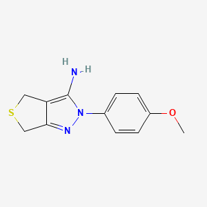 molecular formula C12H13N3OS B3008937 2-(4-甲氧基苯基)-2,6-二氢-4H-噻吩并[3,4-c]吡唑-3-胺 CAS No. 214542-49-1