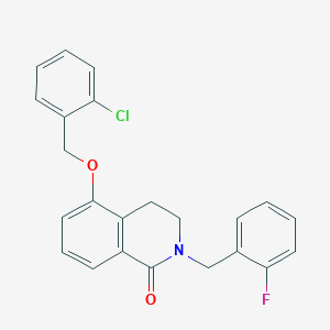 5-((2-chlorobenzyl)oxy)-2-(2-fluorobenzyl)-3,4-dihydroisoquinolin-1(2H)-one