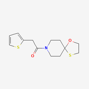 1-(1-Oxa-4-thia-8-azaspiro[4.5]decan-8-yl)-2-(thiophen-2-yl)ethanone