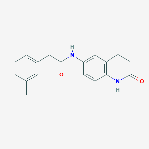 molecular formula C18H18N2O2 B3008951 N-(2-oxo-1,2,3,4-tetrahydroquinolin-6-yl)-2-(m-tolyl)acetamide CAS No. 921914-69-4