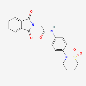 molecular formula C20H19N3O5S B3008954 2-(1,3-二氧代异吲哚-2-基)-N-[4-(1,1-二氧代噻嗪-2-基)苯基]乙酰胺 CAS No. 899976-31-9