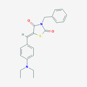 molecular formula C21H22N2O2S B300896 3-Benzyl-5-[4-(diethylamino)benzylidene]-1,3-thiazolidine-2,4-dione 