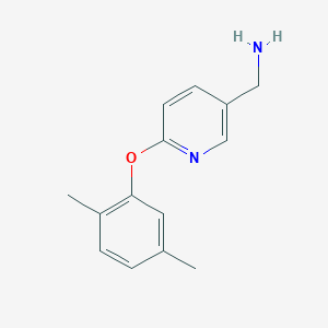 [6-(2,5-Dimethylphenoxy)pyridin-3-yl]methanamine