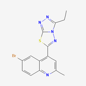 6-(6-Bromo-2-methylquinolin-4-yl)-3-ethyl-[1,2,4]triazolo[3,4-b][1,3,4]thiadiazole