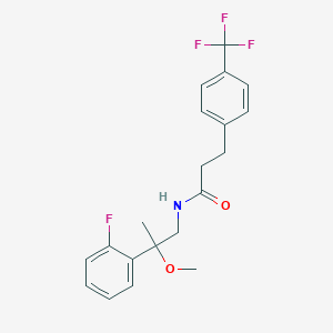 molecular formula C20H21F4NO2 B3008972 N-(2-(2-fluorophenyl)-2-methoxypropyl)-3-(4-(trifluoromethyl)phenyl)propanamide CAS No. 1797160-21-4