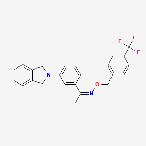 molecular formula C24H21F3N2O B3008973 (Z)-{1-[3-(2,3-dihydro-1H-isoindol-2-yl)phenyl]ethylidene}({[4-(trifluoromethyl)phenyl]methoxy})amine CAS No. 861207-23-0
