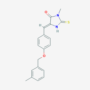 molecular formula C19H18N2O2S B300898 3-Methyl-5-{4-[(3-methylbenzyl)oxy]benzylidene}-2-thioxo-4-imidazolidinone 