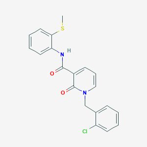 molecular formula C20H17ClN2O2S B3008982 1-(2-chlorobenzyl)-N-(2-(methylthio)phenyl)-2-oxo-1,2-dihydropyridine-3-carboxamide CAS No. 946248-57-3