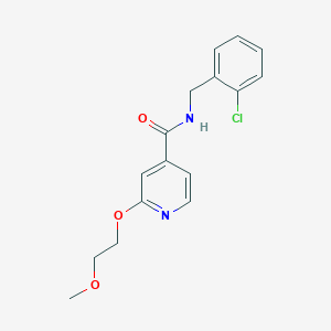 molecular formula C16H17ClN2O3 B3008986 N-(2-chlorobenzyl)-2-(2-methoxyethoxy)isonicotinamide CAS No. 2034316-49-7