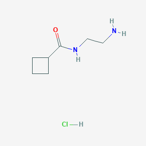 molecular formula C7H15ClN2O B3008988 N-(2-aminoethyl)cyclobutanecarboxamide hydrochloride CAS No. 1803599-34-9