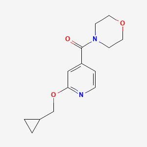 molecular formula C14H18N2O3 B3008995 (2-(Cyclopropylmethoxy)pyridin-4-yl)(morpholino)methanone CAS No. 2034318-41-5