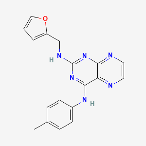 {2-[(2-Furylmethyl)amino]pteridin-4-yl}(4-methylphenyl)amine