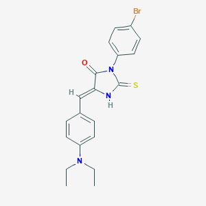 molecular formula C20H20BrN3OS B300900 3-(4-Bromophenyl)-5-[4-(diethylamino)benzylidene]-2-thioxo-4-imidazolidinone 