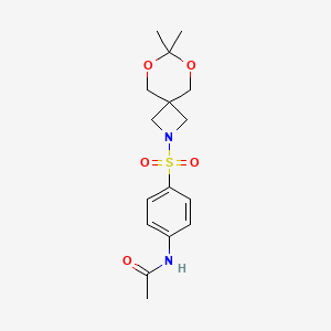 N-(4-((7,7-dimethyl-6,8-dioxa-2-azaspiro[3.5]nonan-2-yl)sulfonyl)phenyl)acetamide