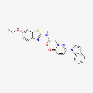 molecular formula C23H19N5O3S B3009003 2-(3-(1H-indol-1-yl)-6-oxopyridazin-1(6H)-yl)-N-(6-ethoxybenzo[d]thiazol-2-yl)acetamide CAS No. 2034526-55-9