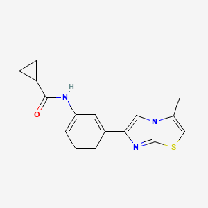 molecular formula C16H15N3OS B3009004 N-(3-(3-methylimidazo[2,1-b]thiazol-6-yl)phenyl)cyclopropanecarboxamide CAS No. 893979-49-2