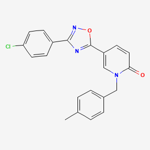 molecular formula C21H16ClN3O2 B3009006 N-(2-氮杂环-1-基乙基)-3-[5-(4-甲苯基)-1,3,4-恶二唑-2-基]吡啶-2-胺 CAS No. 1251607-33-6