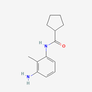 molecular formula C13H18N2O B3009015 N-(3-Amino-2-methylphenyl)cyclopentanecarboxamide CAS No. 926249-73-2