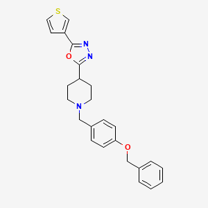 2-(1-(4-(Benzyloxy)benzyl)piperidin-4-yl)-5-(thiophen-3-yl)-1,3,4-oxadiazole