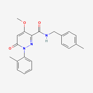 4-methoxy-1-(2-methylphenyl)-N-[(4-methylphenyl)methyl]-6-oxopyridazine-3-carboxamide