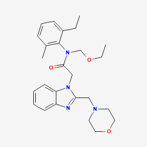 N-(ethoxymethyl)-N-(2-ethyl-6-methylphenyl)-2-{2-[(morpholin-4-yl)methyl]-1H-1,3-benzodiazol-1-yl}acetamide