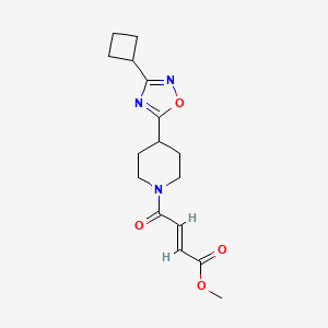 Methyl (E)-4-[4-(3-cyclobutyl-1,2,4-oxadiazol-5-yl)piperidin-1-yl]-4-oxobut-2-enoate