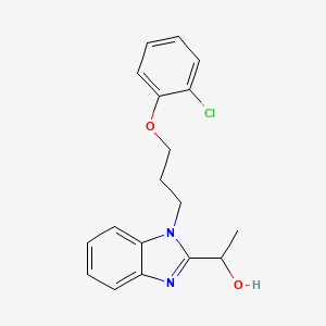 molecular formula C18H19ClN2O2 B3009035 1-(1-(3-(2-chlorophenoxy)propyl)-1H-benzo[d]imidazol-2-yl)ethanol CAS No. 853752-52-0