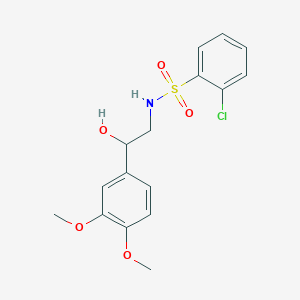 molecular formula C16H18ClNO5S B3009037 2-氯-N-(2-(3,4-二甲氧基苯基)-2-羟乙基)苯磺酰胺 CAS No. 1797246-27-5