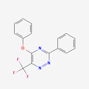 molecular formula C16H10F3N3O B3009039 5-苯氧基-3-苯基-6-(三氟甲基)-1,2,4-三嗪 CAS No. 383148-40-1