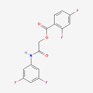 molecular formula C15H9F4NO3 B3009043 2-((3,5-Difluorophenyl)amino)-2-oxoethyl 2,4-difluorobenzoate CAS No. 1241979-71-4