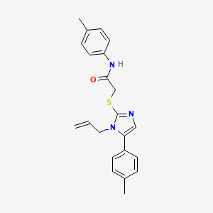 molecular formula C22H23N3OS B3009051 2-((1-allyl-5-(p-tolyl)-1H-imidazol-2-yl)thio)-N-(p-tolyl)acetamide CAS No. 1206996-81-7
