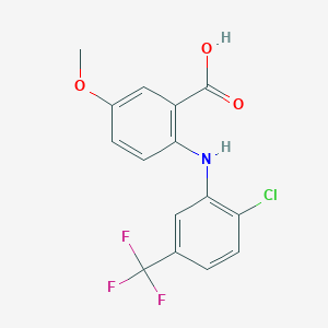 molecular formula C15H11ClF3NO3 B3009053 2-{[2-Chloro-5-(Trifluoromethyl)phenyl]amino}-5-Methoxybenzoic Acid CAS No. 883044-26-6