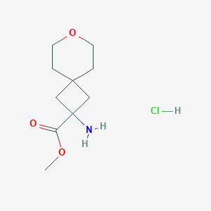 molecular formula C10H18ClNO3 B3009055 2-氨基-7-氧杂螺[3.5]壬烷-2-羧酸甲酯；盐酸盐 CAS No. 2408965-30-8