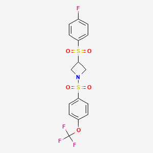 3-((4-Fluorophenyl)sulfonyl)-1-((4-(trifluoromethoxy)phenyl)sulfonyl)azetidine