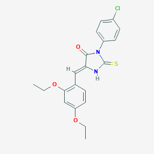 molecular formula C20H19ClN2O3S B300906 3-(4-Chlorophenyl)-5-(2,4-diethoxybenzylidene)-2-thioxo-4-imidazolidinone 