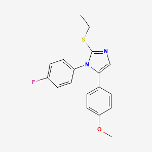 2-(ethylthio)-1-(4-fluorophenyl)-5-(4-methoxyphenyl)-1H-imidazole