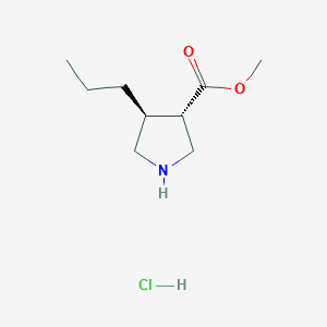 Methyl (3S,4S)-4-propylpyrrolidine-3-carboxylate;hydrochloride