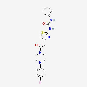 1-Cyclopentyl-3-(4-(2-(4-(4-fluorophenyl)piperazin-1-yl)-2-oxoethyl)thiazol-2-yl)urea
