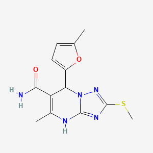 5-Methyl-7-(5-methylfuran-2-yl)-2-(methylthio)-4,7-dihydro-[1,2,4]triazolo[1,5-a]pyrimidine-6-carboxamide