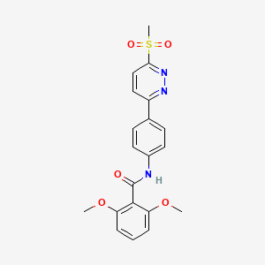 2,6-dimethoxy-N-(4-(6-(methylsulfonyl)pyridazin-3-yl)phenyl)benzamide