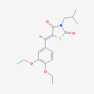 molecular formula C18H23NO4S B300911 5-(3,4-Diethoxybenzylidene)-3-isobutyl-1,3-thiazolidine-2,4-dione 
