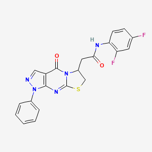 N-(2,4-difluorophenyl)-2-(4-oxo-1-phenyl-1,4,6,7-tetrahydropyrazolo[3,4-d]thiazolo[3,2-a]pyrimidin-6-yl)acetamide