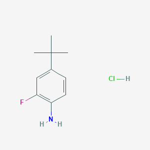 molecular formula C10H15ClFN B3009111 4-Tert-butyl-2-fluoroaniline;hydrochloride CAS No. 2580207-08-3