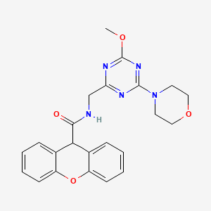 molecular formula C23H23N5O4 B3009118 N-((4-methoxy-6-morpholino-1,3,5-triazin-2-yl)methyl)-9H-xanthene-9-carboxamide CAS No. 2034516-48-6