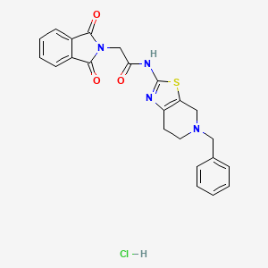 molecular formula C23H21ClN4O3S B3009121 N-(5-benzyl-4,5,6,7-tetrahydrothiazolo[5,4-c]pyridin-2-yl)-2-(1,3-dioxoisoindolin-2-yl)acetamide hydrochloride CAS No. 1189451-51-1